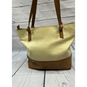 ABLE Local & Global Rachel Zip Tote 2 Tone Handmade Leather Bag $218